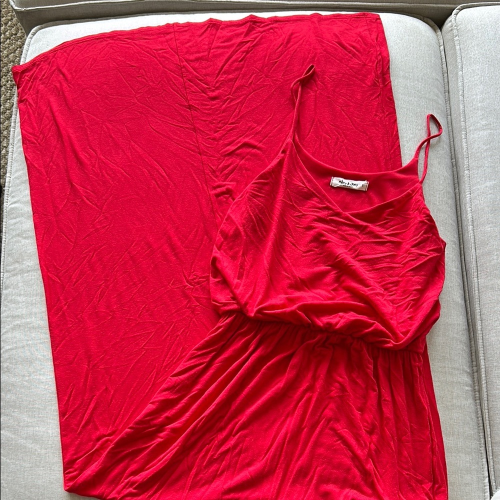 Mikey & Joey Red Maxi Sleeveless Maxi Dress